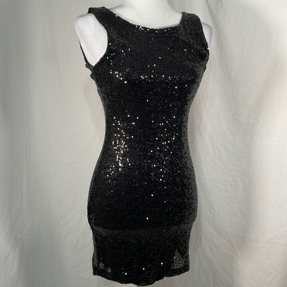 Crystal Doll Black Sequins Dress